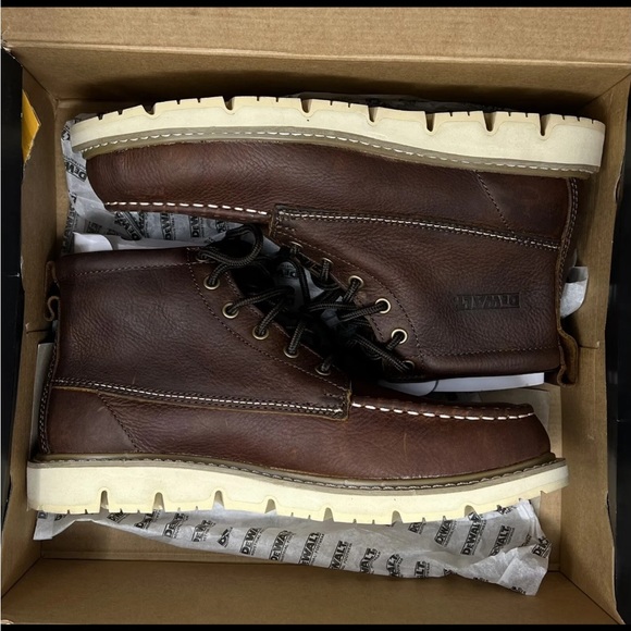 DEWALT Men's Canton 6'' Work Boots - Steel Toe - Walnut Pitstop Size 10.5(W) - Picture 9 of 12